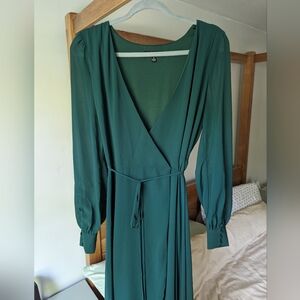 Lulu's My Whole Heart Dress Medium green
